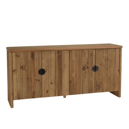 Buffet en pin recyclé SANDY - Meuble de rangement 4 portes