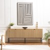 Buffet SCOTT 4 portes décor effet bois