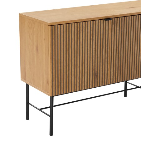 Buffet SCOTT 4 portes décor effet bois