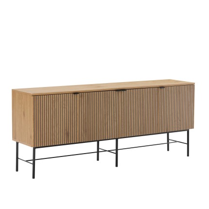 Buffet SCOTT 4 portes décor effet bois