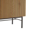 SCOTT 2-Door TV Stand - Black/Natural Wood Finish