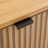 SCOTT Coffee Table with 2 Drawers in Black/Natural Wood Effect Finish