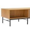 SCOTT Coffee Table with 2 Drawers in Black/Natural Wood Effect Finish