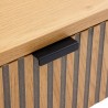 SCOTT Console Table with 2 Drawers - Black/Natural Wood Finish