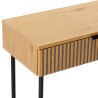 SCOTT Console Table with 2 Drawers - Black/Natural Wood Finish