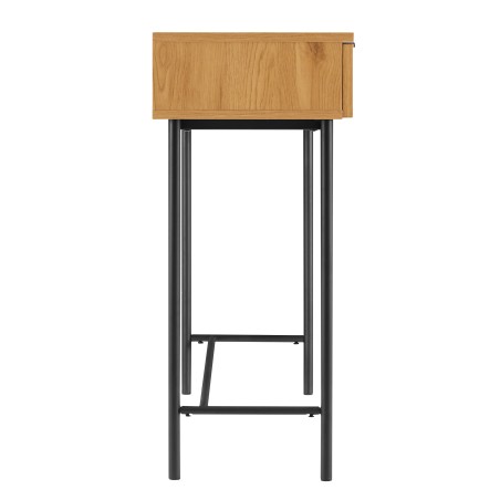 SCOTT Console Table with 2 Drawers - Black/Natural Wood Finish