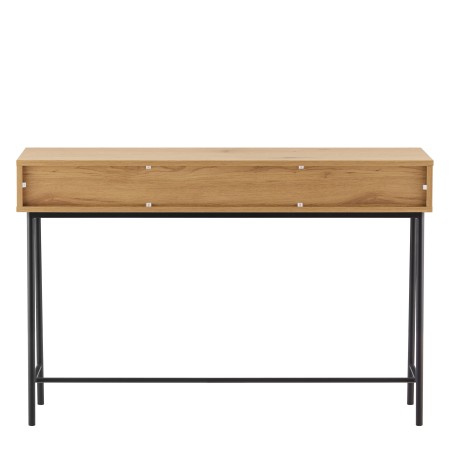 SCOTT Console Table with 2 Drawers - Black/Natural Wood Finish