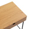 SCOTT Desk with 2 Drawers - Black/Natural Wood Finish