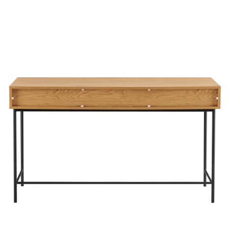 SCOTT Desk with 2 Drawers - Black/Natural Wood Finish