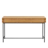 SCOTT Desk with 2 Drawers - Black/Natural Wood Finish