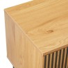 SCOTT Bedside Table with 1 Drawer in Black and Natural Wood Effect