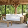 Valeria 6-Seater Garden Furniture Set - Beige Synthetic Rattan