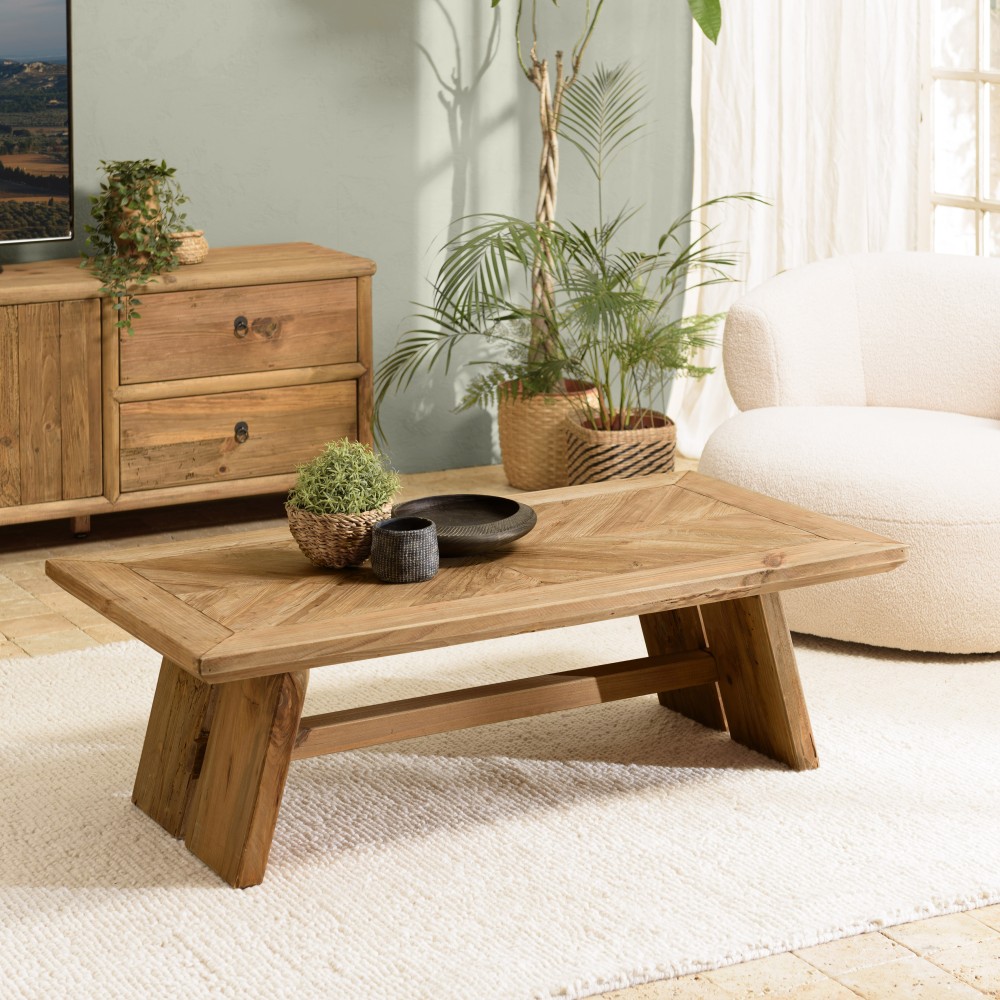 Table basse rectangulaire SANDY en pin recyclé Table basse rectangulaire SANDY en pin recyclé