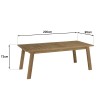 CELESTIN Acacia Garden Dining Table 200x95cm