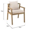 Lot de 2 fauteuils CELESTIN acacia/cordage synth. beige