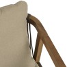CELESTIN - Set of 2 Acacia/Synthetic Rope Armchairs, Pine Green with Cushions