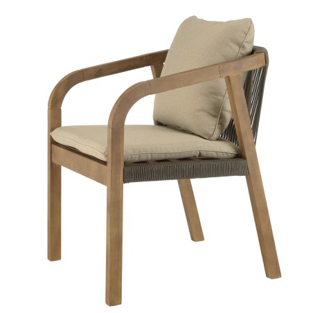 Lot de 2 fauteuils CELESTIN en acacia et cordage synthétique