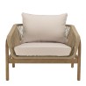 Salon de jardin CELESTIN en acacia/cordage synthétique beige
