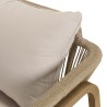 Salon de jardin CELESTIN en acacia/cordage synthétique beige
