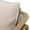 Salon de jardin CELESTIN en acacia/cordage synthétique beige