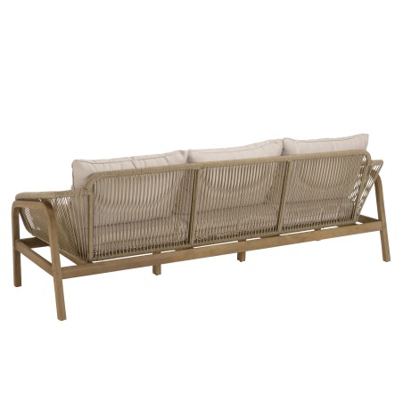 Celestin 5-Seater Garden Furniture Set in Acacia/Beige Rope