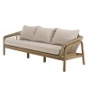 Salon de jardin CELESTIN en acacia/cordage synthétique beige