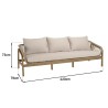Celestin 5-Seater Garden Furniture Set in Acacia/Beige Rope