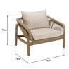 Celestin 5-Seater Garden Furniture Set in Acacia/Beige Rope