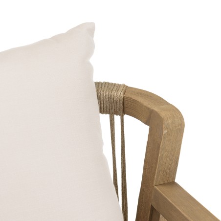 Celestin 6-Seater Garden Furniture Set in Acacia/Beige Rope