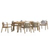 Celestin 6-Seater Garden Furniture Set in Acacia/Beige Rope