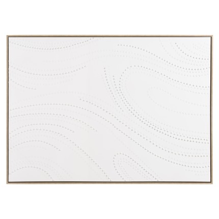 HOMER Wall Decoration 103x143cm White with Dots - Natural Frame