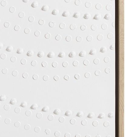 HOMER Wall Decoration 103x143cm White with Dots - Natural Frame