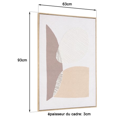 HOMER Wall Decoration 63x93cm Abstract Shapes No. 1 - Natural Frame