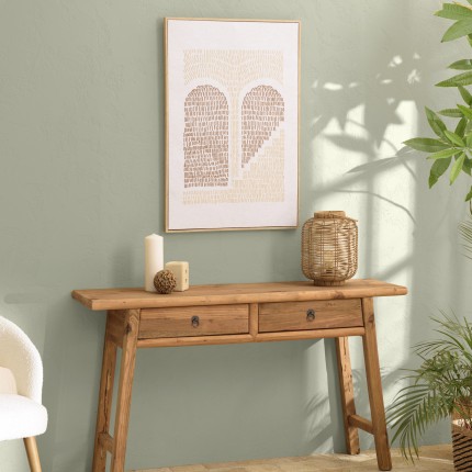 HOMER Wall Decoration 63x93cm Abstract Shapes No. 2 - Natural Frame