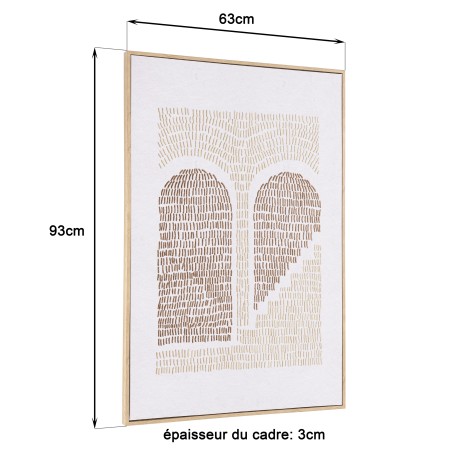 HOMER Wall Decoration 63x93cm Abstract Shapes No. 2 - Natural Frame