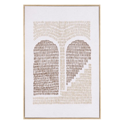 HOMER Wall Decoration 63x93cm Abstract Shapes No. 2 - Natural Frame