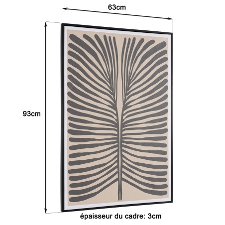 HOMER Wall Decoration A - Japanese Paper, Black Frame - 63x93cm
