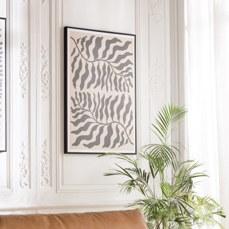 HOMER Wall Decoration C - 63x93cm Japanese Paper, Black Frame