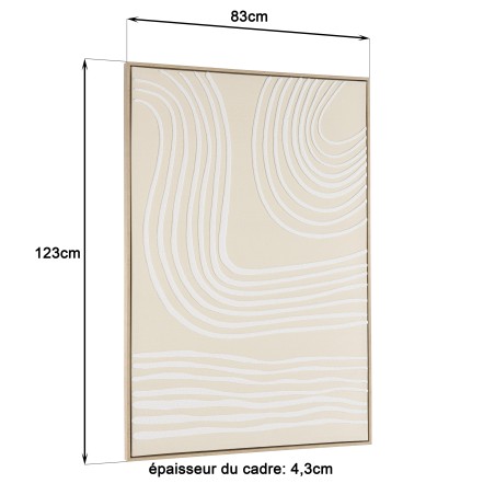 Décoration murale HOMER - 83x123cm, lignes abstraites