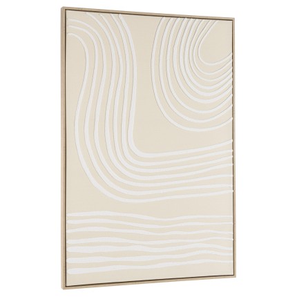 HOMER Wall Decoration C - Abstract Lines, Natural Frame - 83x123cm