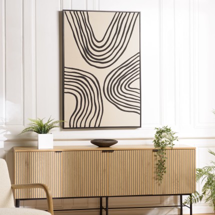 Décoration murale HOMER B - Lignes abstraites 83x123cm
