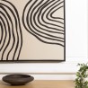 HOMER Wall Decoration B - Abstract Lines, Black Frame - 83x123cm