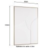 Décoration murale HOMER 83x123cm - Formes abstraites blanches en relief