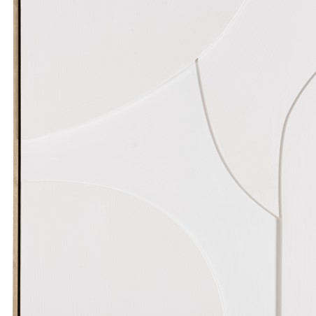HOMER Wall Decoration - White Abstract Shapes in Relief 83x123cm