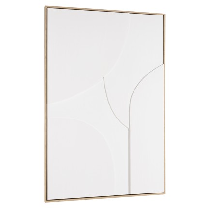 HOMER Wall Decoration - White Abstract Shapes in Relief 83x123cm