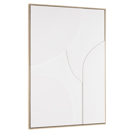 Décoration murale HOMER 83x123cm - Formes abstraites blanches en relief