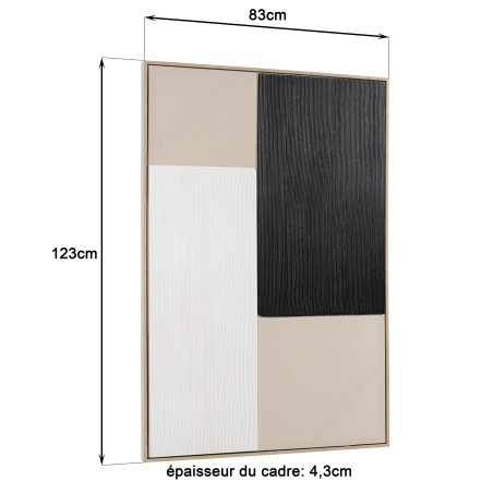 HOMER Wall Decoration 83x123cm - Two-Tone Frame - Mixed Materials