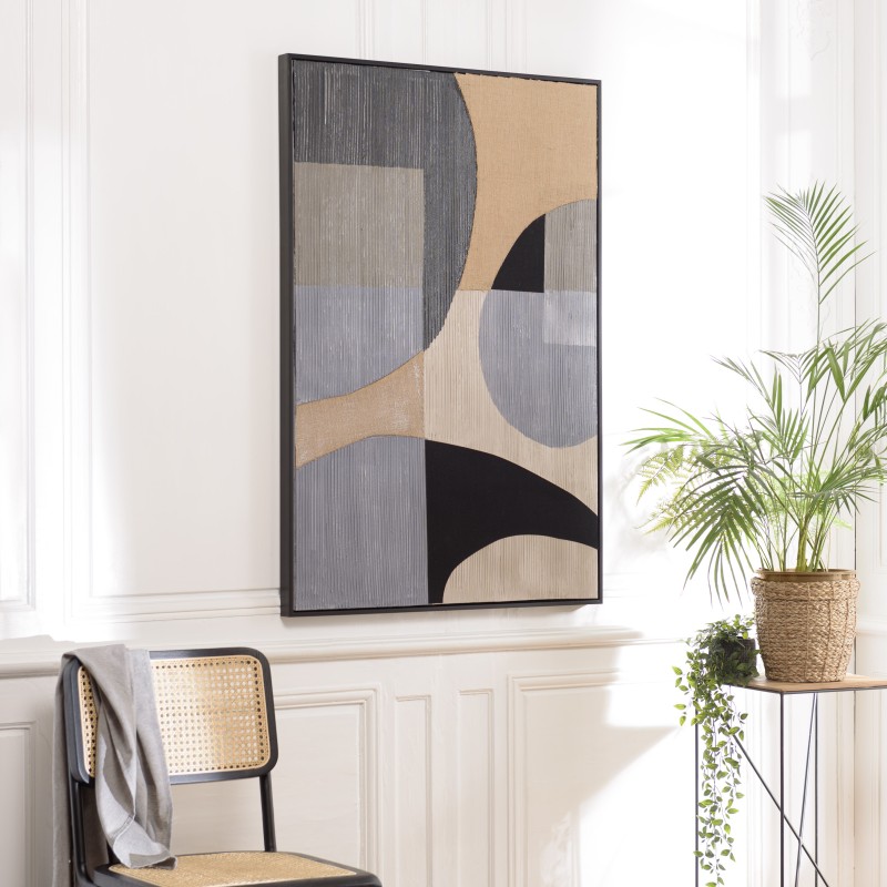 HOMER Wall Decoration 83x123cm Abstract Shapes No. 1 - Black Frame HOMER Wall Decoration 83x123cm Abstract Shapes No. 1 - Black Frame