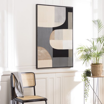 HOMER Wall Decoration 83x123cm Abstract Shapes No. 2 - Black Frame