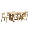Lot n°15 Salon de jardin teck recyclé rotin synthétique 6 pers.